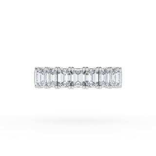 Emerald Cut Diamond Eternity Band in 14kt White Gold