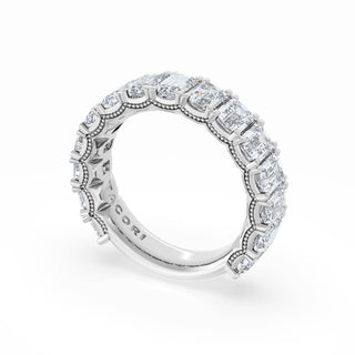 Emerald Cut Diamond Eternity Band in 14kt White Gold