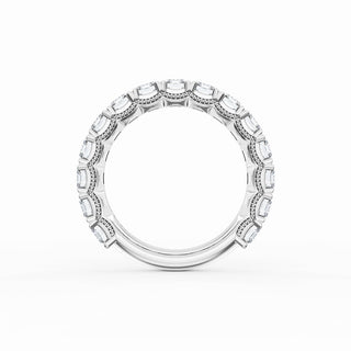 Emerald Cut Diamond Eternity Band in Platinum