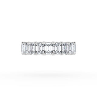 Emerald Cut Diamond Eternity Band in 14kt White Gold