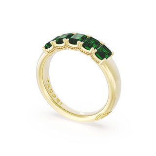 Emerald Cut Emerald Eternity Band in 18kt Yellow Gold