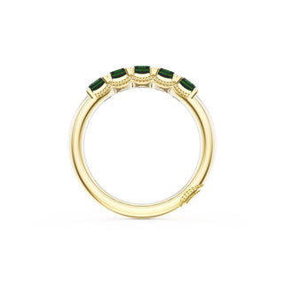 Emerald Cut Emerald Eternity Band in 18kt Yellow Gold
