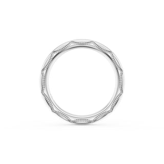 High Polish Wedding Band in 18kt White Gold
