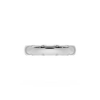 High Polish Wedding Band in 18kt White Gold