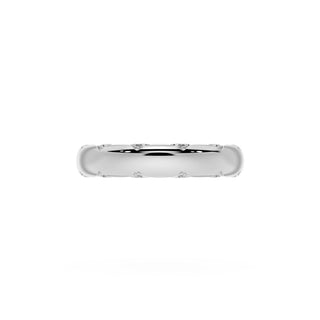 High Polish Wedding Band in 18kt White Gold