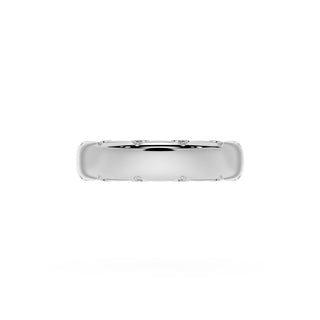 High Polish Wedding Band in 18kt White Gold