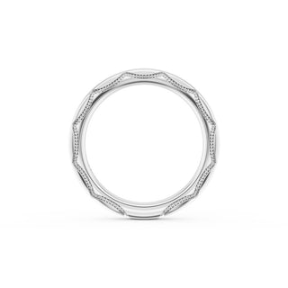 High Polish Wedding Band in 18kt White Gold