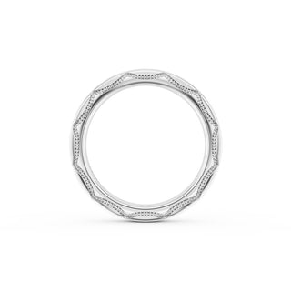 High Polish Wedding Band in 18kt White Gold
