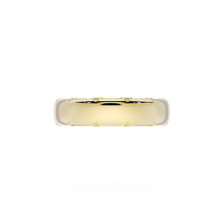 High Polish Wedding Band in 18kt Yellow Gold