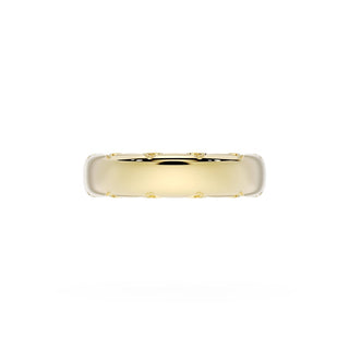 High Polish Wedding Band in 18kt Yellow Gold