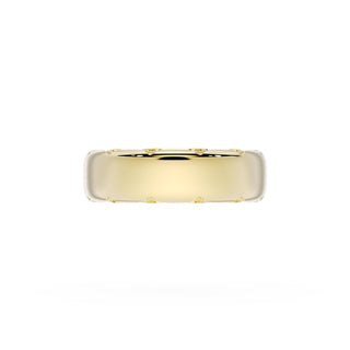 High Polish Wedding Band in 14kt Yellow Gold