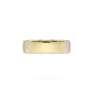 High Polish Wedding Band in 18kt Yellow Gold
