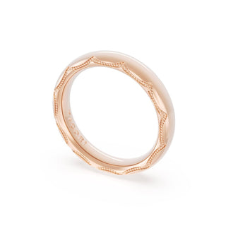 High Polish Wedding Band in 18kt Rose Gold