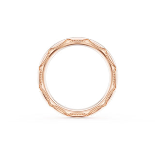 High Polish Wedding Band in 18kt Rose Gold