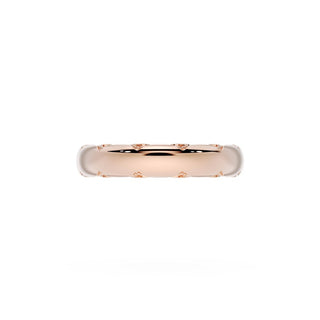 High Polish Wedding Band in 18kt Rose Gold
