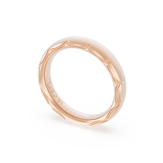 High Polish Wedding Band in 18kt Rose Gold