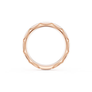 High Polish Wedding Band in 18kt Rose Gold