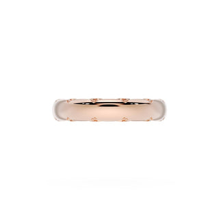 High Polish Wedding Band in 18kt Rose Gold