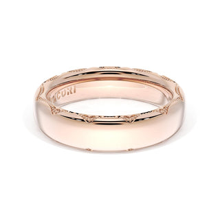 High Polish Wedding Band in 18kt Rose Gold