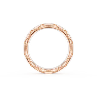 High Polish Wedding Band in 18kt Rose Gold