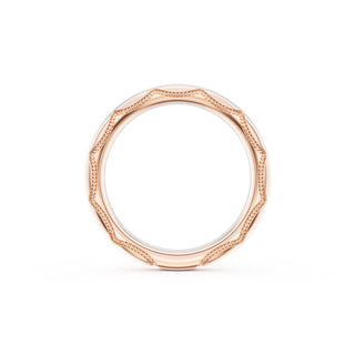 High Polish Wedding Band in 18kt Rose Gold