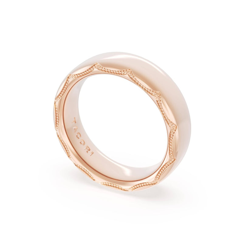 High Polish Wedding Band in 18kt Rose Gold