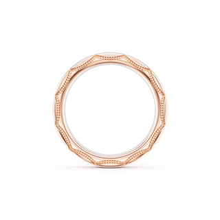 High Polish Wedding Band in 18kt Rose Gold