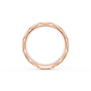 High Polish Wedding Band in 18kt Rose Gold