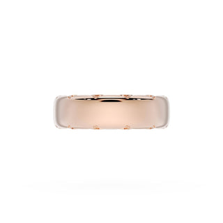 High Polish Wedding Band in 18kt Rose Gold