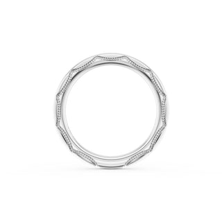 High Polish Wedding Band in Platinum