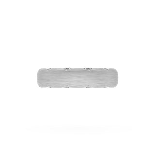 Brushed Finish Wedding Band in 18kt White Gold