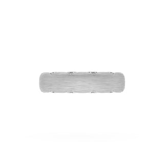 Brushed Finish Wedding Band in 18kt White Gold