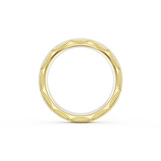 Brushed Finish Wedding Band in 18kt Yellow Gold