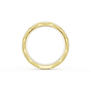 Brushed Finish Wedding Band in 18kt Yellow Gold