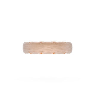 Brushed Finish Wedding Band in 18kt Rose Gold
