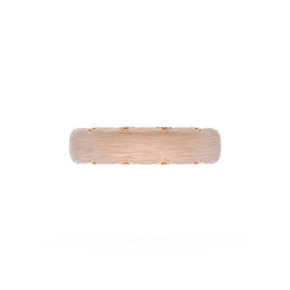 Brushed Finish Wedding Band in 18kt Rose Gold