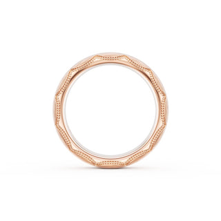 Brushed Finish Wedding Band in 18kt Rose Gold