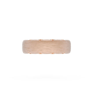 Brushed Finish Wedding Band in 18kt Rose Gold