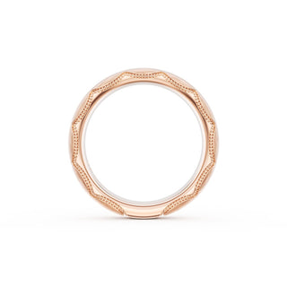 Brushed Finish Wedding Band in 18kt Rose Gold