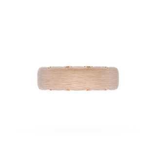 Brushed Finish Wedding Band in 18kt Rose Gold