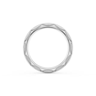 Brushed Finish Wedding Band in Platinum