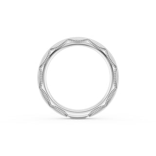 Brushed Finish Wedding Band in Platinum
