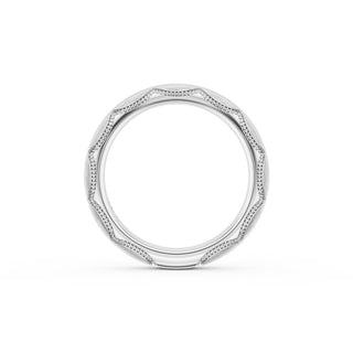 Brushed Finish Wedding Band in Platinum
