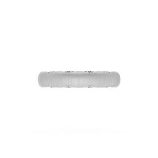Satin Finish Wedding Band in 18kt White Gold