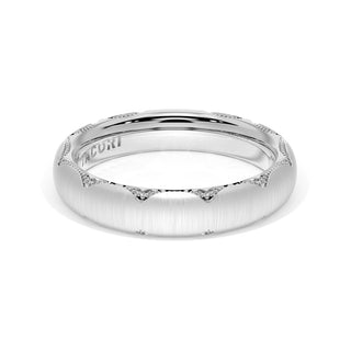 Satin Finish Wedding Band in 14kt Yellow Gold