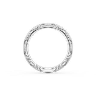 Satin Finish Wedding Band in 18kt White Gold