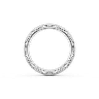 Satin Finish Wedding Band in 18kt White Gold