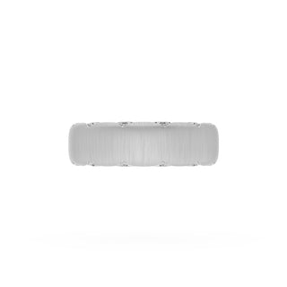 Satin Finish Wedding Band in 18kt White Gold