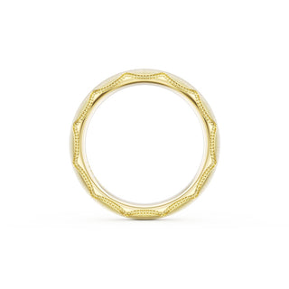Satin Finish Wedding Band in 18kt Yellow Gold