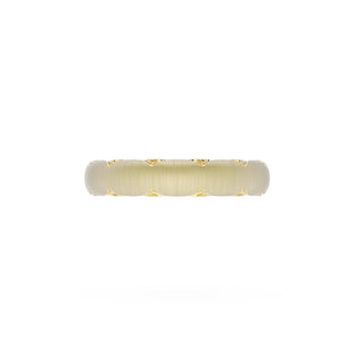 Satin Finish Wedding Band in 18kt Yellow Gold